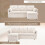 Multi-functional sofa bed with storage and pull-out bed, chaise longue interchangeable sofa bed, sectional sofa with storage seats, mod 4