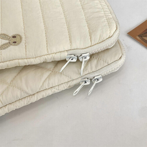 Practical Polyester Notebook Organizer with Artistic Rabbit Embroidery Spill Resistant Construction Portable Case 1 1