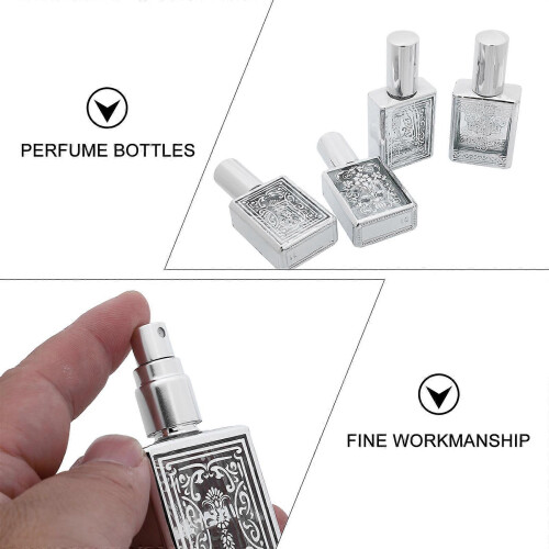 Silver Perfume Sub Bottles for Storage Use 4Pcs Small Spray Bottles 1