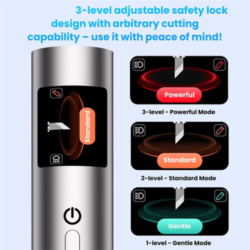 DC12V FS-F1 Ultrasonic Cutter Handheld DIY Engraving Tool Multi-Function Type-C Connection Port EU
