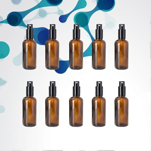 Brown Perfume Spray Bottle Empty Sprayer for Storage Use 10Pcs Pack 1