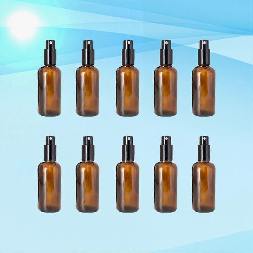Brown Perfume Spray Bottle Empty Sprayer for Storage Use 10Pcs Pack 2