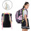 Ensemble sac à dos trois pièces noir 2
