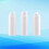 Cosmetics Storage Bottle Push Type Bottles for Sub Use 3Pcs White Plastic 3