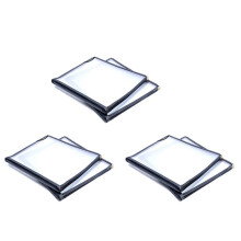 6Pcs Transparent Restaurant Menu Covers for A4 Size Book Style Cafe Bar 4 Pages 8 View
