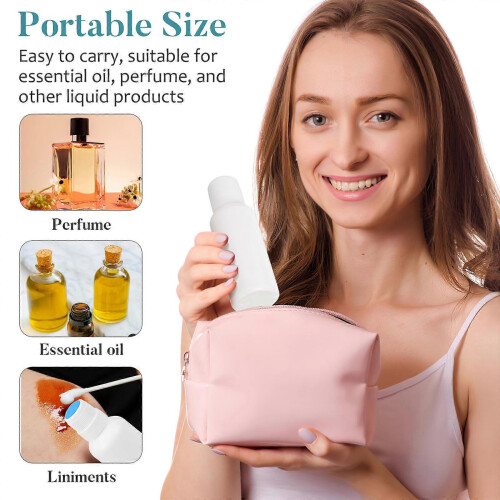 Empty Applicator Bottles with Sponge Head for Liniments 6Pcs Pack White 1