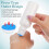 Empty Applicator Bottles with Sponge Head for Liniments 6Pcs Pack White 5