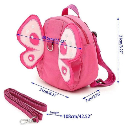 Baby-Sicherheitsrucksack mit Sicherheitsgurt, rosa 1