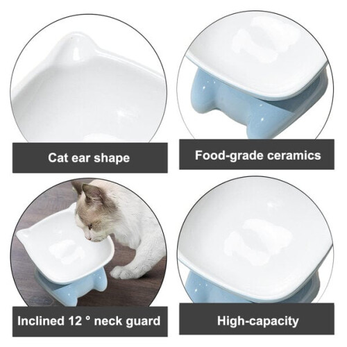 Ciotole per gatti, 2 pezzi, blu + arancione, 2 pezzi. 2