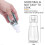 Pack 2 Small Spray Bottle Travel,Fine Mist Mini Empty Spray Bottles 3