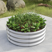 Verzinkt erhöhte Gartenbett, Pflanzer erhöhte Gartenbetten im Freien, Runde Freiheit erhöhte Gartenbetten für Gartenbau Gemüse, Früchte