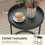 2er-Set Wohnzimmertische, ineinander verschiebbar, Tablett-Design, Metall, Grau 5