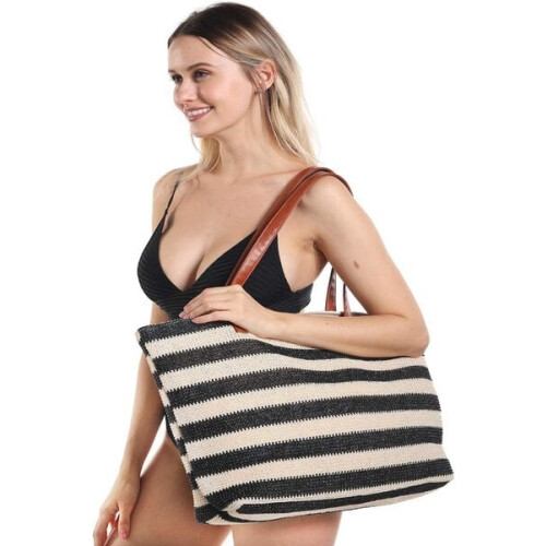 Large waterproof beach bagRaffia shopping bag 1