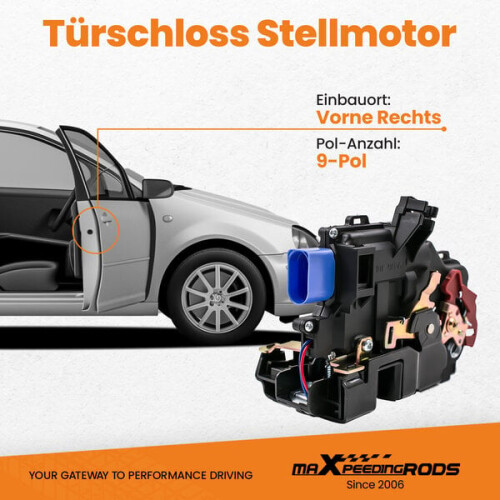 Κλειδαριά πόρτας μπροστά δεξιά για VW Golf 2