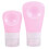 Multifunctional Shower Gel Bottles Refillable Lotion Containers Set 2Pcs Pink 2