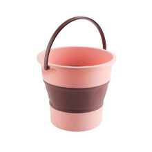 Seau Pliable, Seau en Plastique Pliable, Seau à Pied TéLescopique Portable, Seau de Lavage de Voiture Portable Pliable C