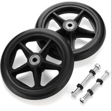 Amxcnoy Lot de 2 roues de rechange en caoutchouc de 6 pouces pour poussette enfant