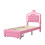 Single Bed Frame, 3FT 90x190cm, PU, Pink 6