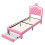 Single Bed Frame, 3FT 90x190cm, PU, Pink 7