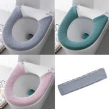 Amxcnoy Lot de 3 housses de siège de toilette souples et épaisses, 3 couleurs