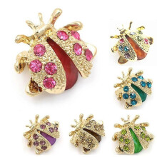 Ladybug brooches, 6 pcs. insect brooches, animal brooches, women's brooches
