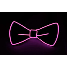 Nœud papillon lumineux de Noël (rose), magnifiquement illuminé, idéal