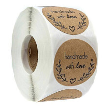 500 pcs. handmade Christmas love stickers, round cartoon stickers