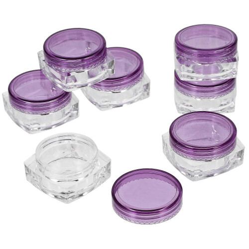 Plastic Face Cream Jar Refillable Containers for Storage Use 24Pcs Purple 1