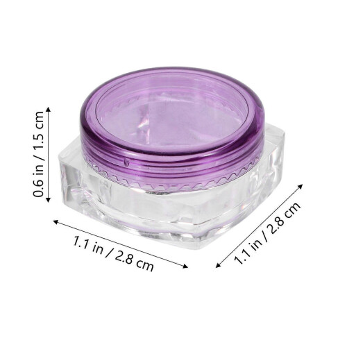 Plastic Face Cream Jar Refillable Containers for Storage Use 24Pcs Purple 2