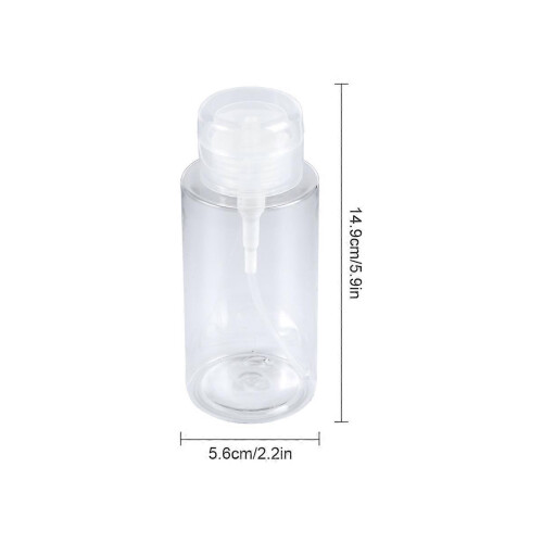 Travel Bottle for Makeup Remover Press Pump for Storage 4Pcs White Plastic 2