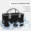 Bolsa de veludo preta e vermelha com bolsos 3