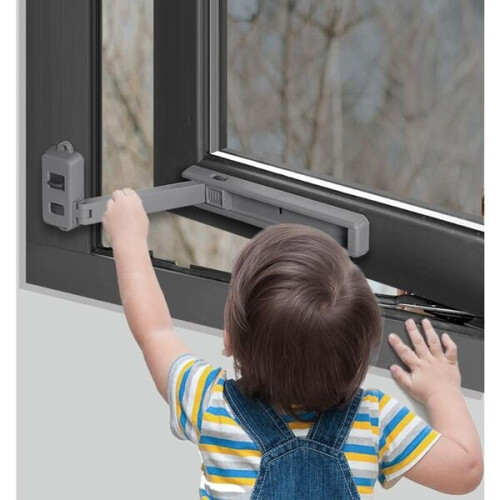Amxcnoy Child Resistant Window Lock, Window Stopper, Easy to Install