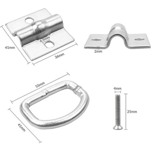 Conjunto de 4 cintas de amarração com argolas em D para caminhão 1