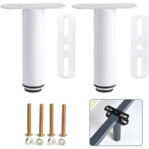 Amxcnoy adjustable bed leg set (18-33 cm), white legs