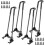 Amxcnoy Folding Table Leg Set, 47cm Long Black Clip St 1