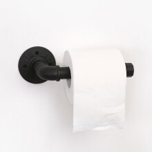 Amxcnoy Toilettenpapierhalter in Mattschwarz, Industriestil
