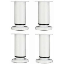 Nastaviteľné nohy nábytku Amxcnoy, 12 cm, biele, okrúhle kovové