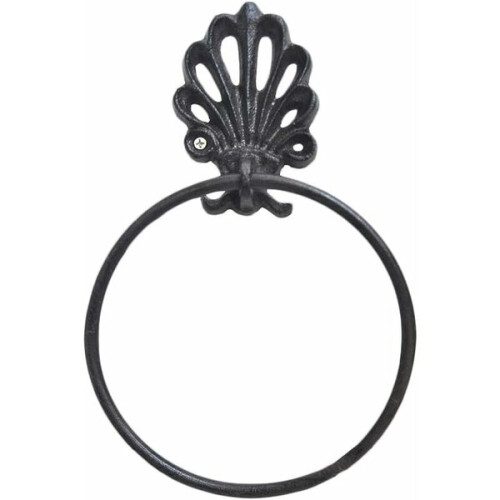 Anneau porte-serviettes rétro en fer forgé Amxcnoy