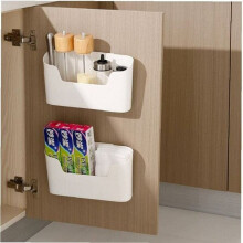 Amxcnoy Teile Aufbewahrungsboxen für Küchenschranktüren (weiß), selbstklebend