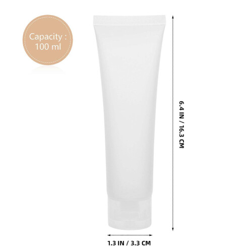 White Bottles for Face Wash Travel Container Refillable Bottle 5Pcs Set 2