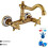 Robinet de cuisine mural couleur bronze antique 2