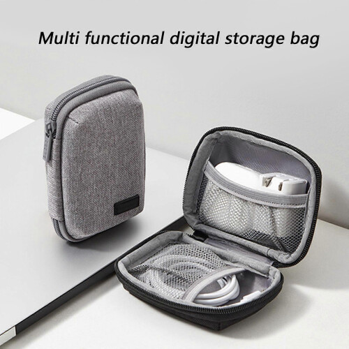 Scratchproof Wire Holder Small Accessories Organizers Bag Multi Compartment Mini Pouch Charging Data Cable Storage Case 2