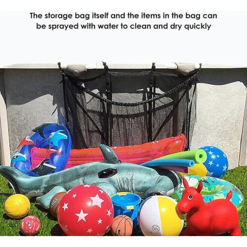 Pool storage bag - large foldable net for inflatables 1