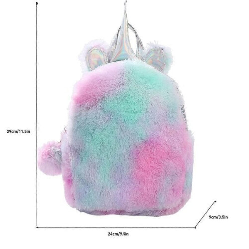 Einhorn-Mädchen-Rucksack, weich, für Kinder 1