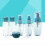 Travel Bottle 1Set Refillable Bottles for Storage with Blue 3