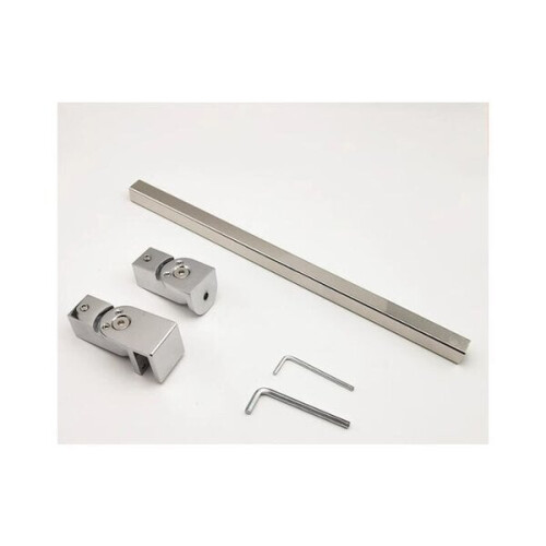 40 cm fixed pull lever for frameless glass shower doors, stainless steel 2