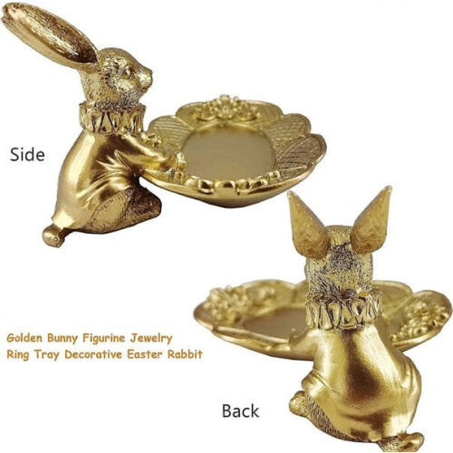 Petit étui à bague lapin doré 1
