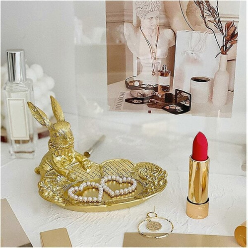 Petit étui à bague lapin doré 2