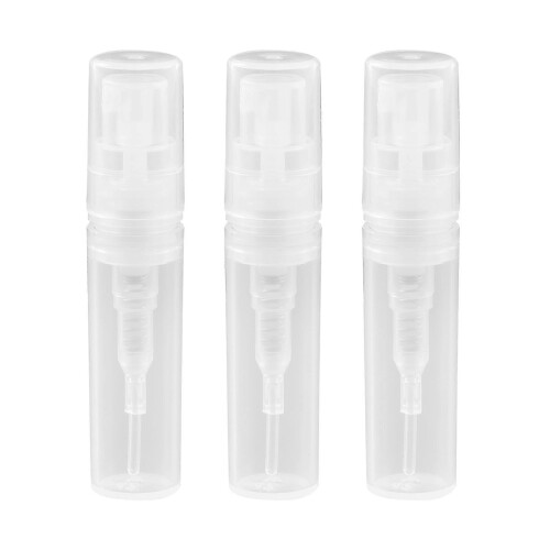 600x 2ML Transparent Plastic Spray Bottle Small Cosmetic Packing Atomizer Perfume Bottles 2