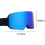 Occhiali da sci, montatura nera con pellicola blu, occhiali da sci 2